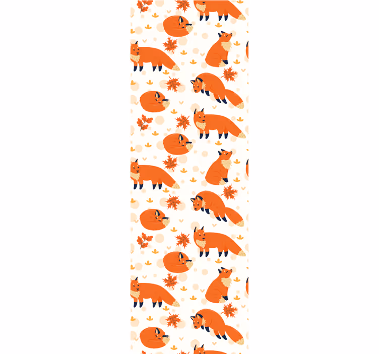 Papier peint animaux motif renard d'automne - TenStickers