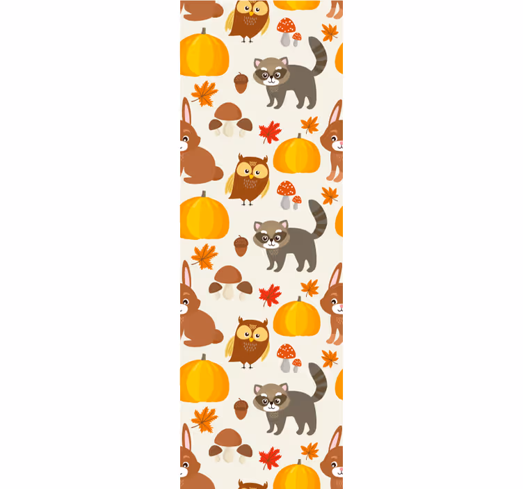 Papier peint animaux modèle de la faune d'automne - TenStickers