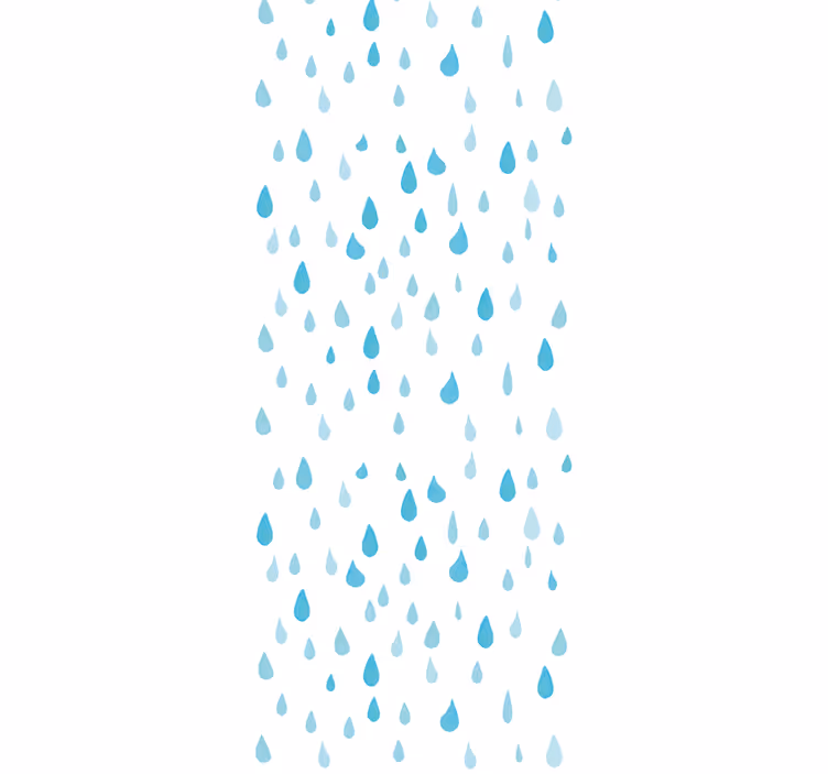 Papier peint nature motif de goutte de pluie - TenStickers
