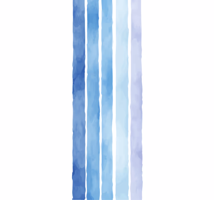 Papier peint salle de bain rayures verticales à l'aquarelle - TenStickers
