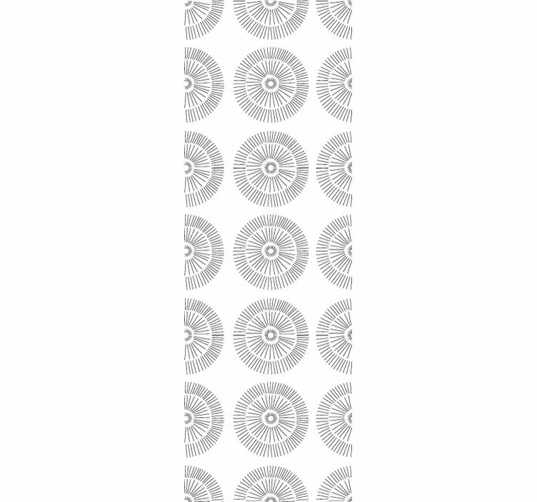 Papier peint salon motifs circulaires minimalistes - TenStickers