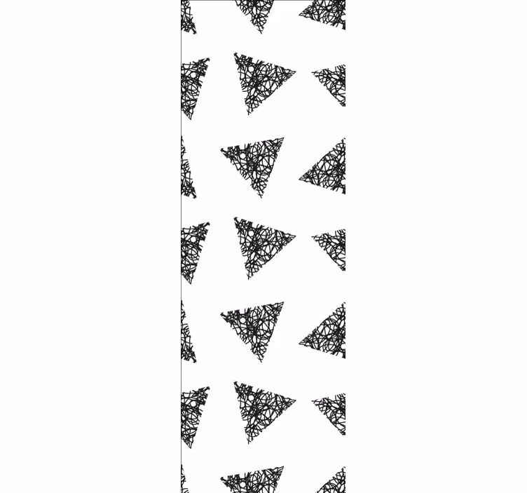 Papier peint triangles gribouillés - TenStickers