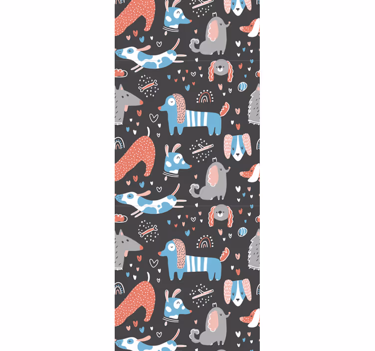 Papier peint animaux motifs animaliers ludiques - TenStickers