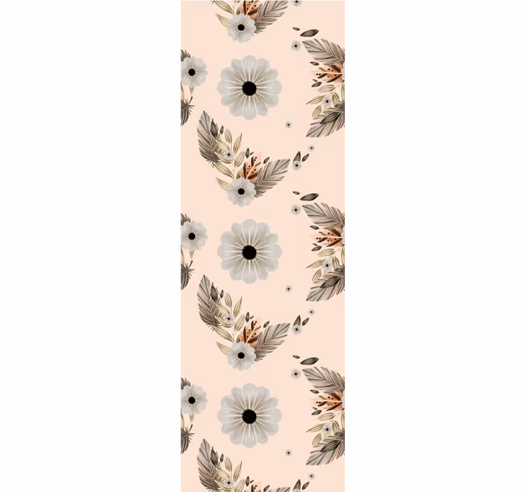 Papier peint floral composition florale et feuillue - TenStickers