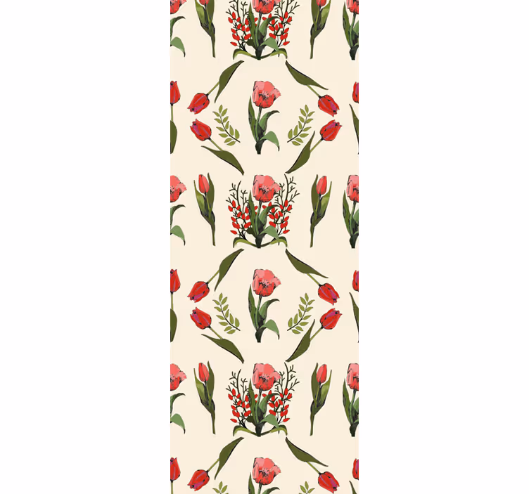 Papier peint chambre adulte composition de bouquet de fleurs - TenStickers