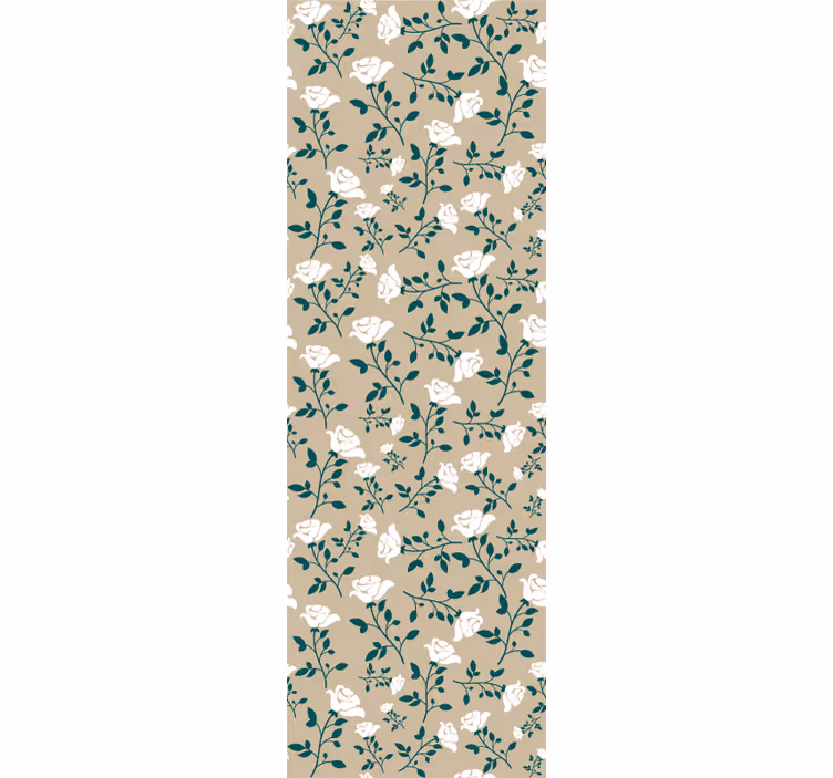Papier peint floral motif de floraison subtil - TenStickers