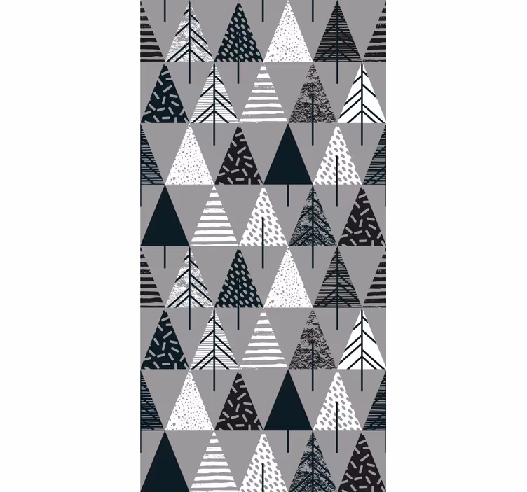 Papier peint triangles motif gris scandinave - TenStickers