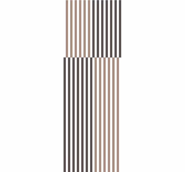 Papier peint rayures design beige et marron élégant - TenStickers