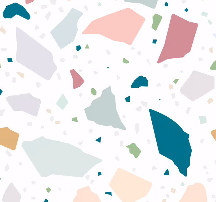 Papier peint cuisine terrazzo géométrique coloré - TenStickers