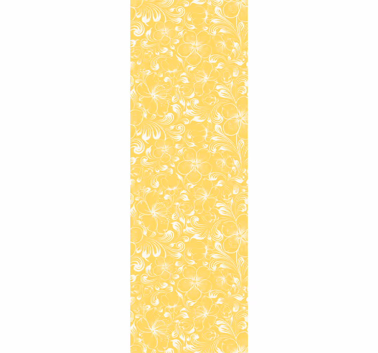 Papier peint floral motif jaune vif - TenStickers