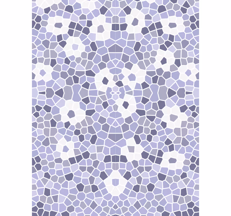 Papier peint carreaux de ciment motif floral en mosaïque - TenStickers
