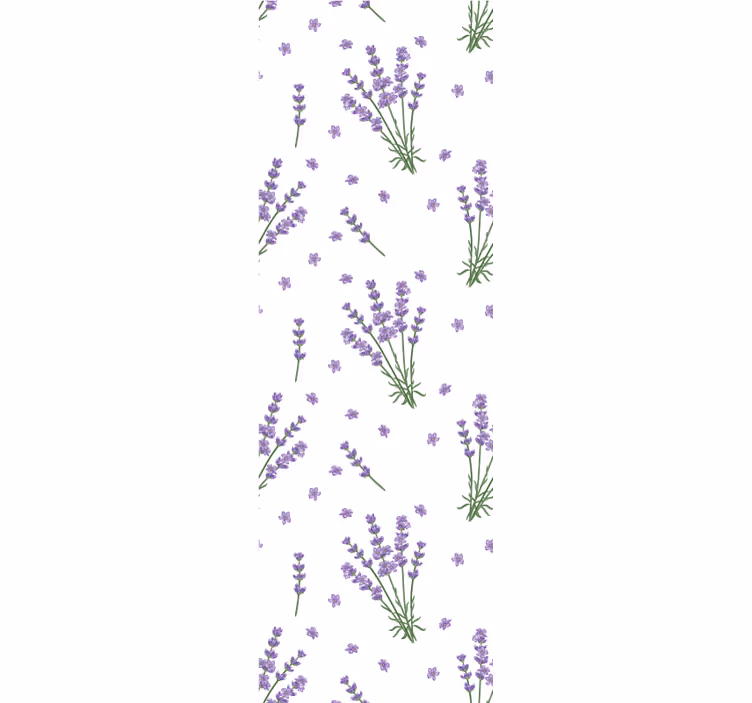 Papier peint floral jardin fleuri de lavande - TenStickers