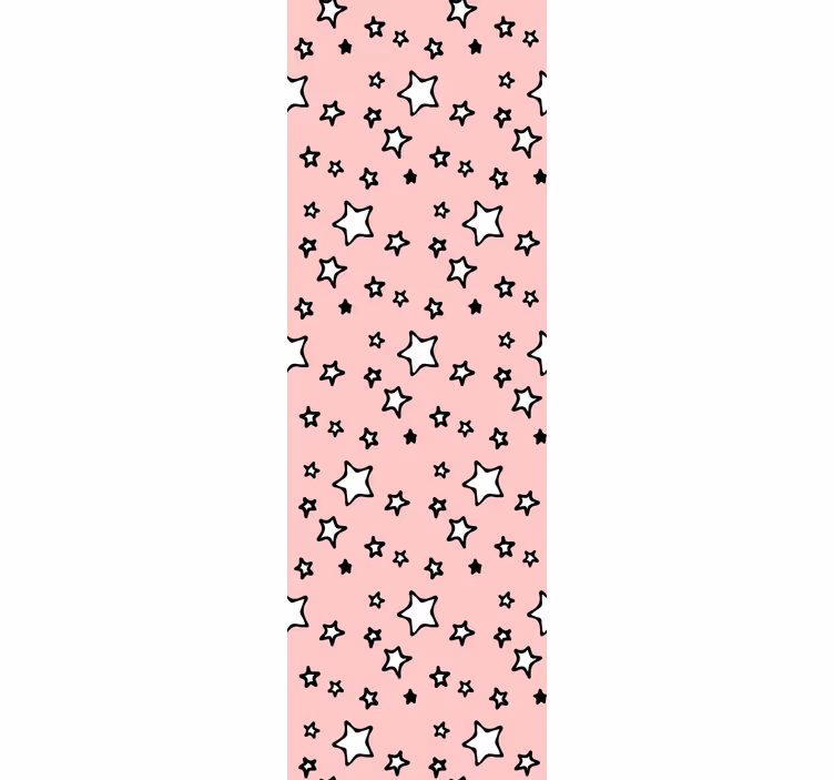Papier peint chambre bébé motif étoiles roses - TenStickers