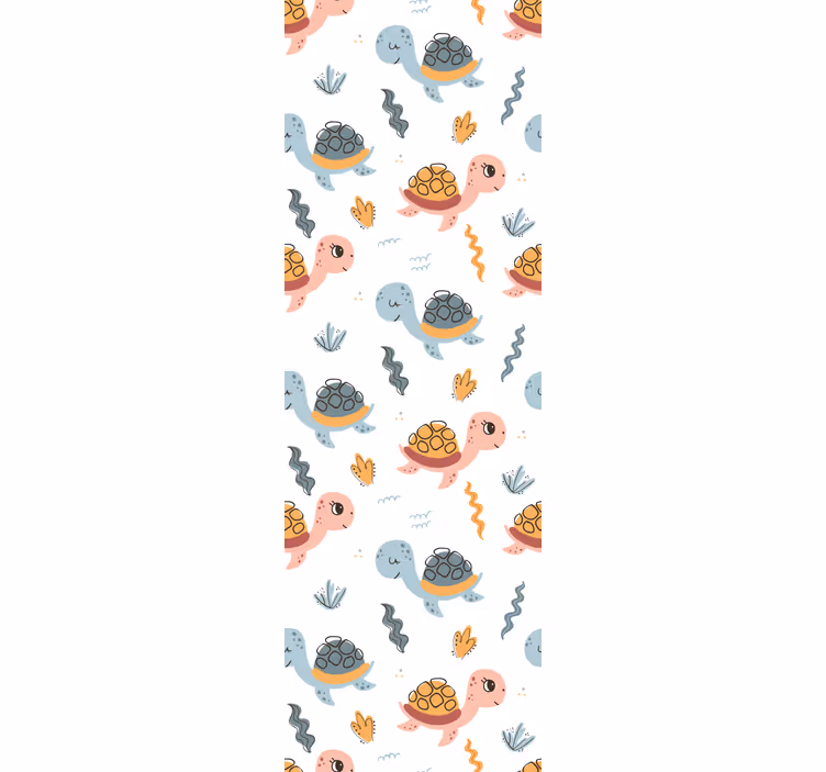 Papier peint animaux modèle de bébé tortue - TenStickers