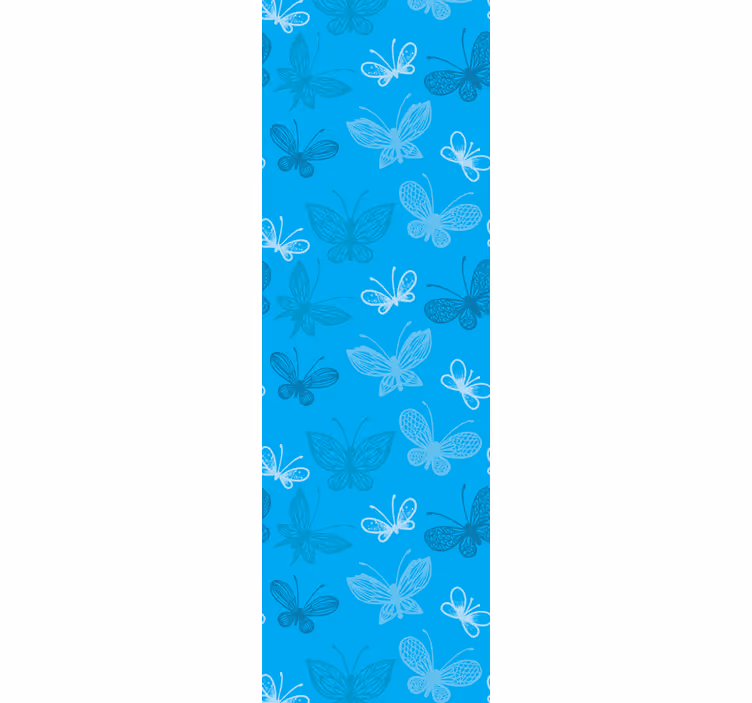 Papier peint papillons motif de vol bleu - TenStickers