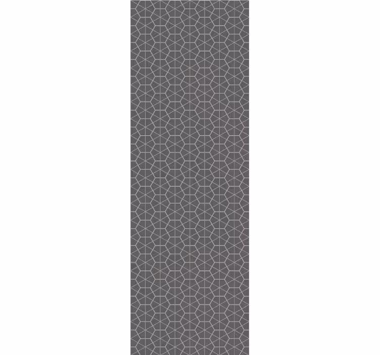 Papier peint formes géometriques conception hexagonale grise - TenStickers