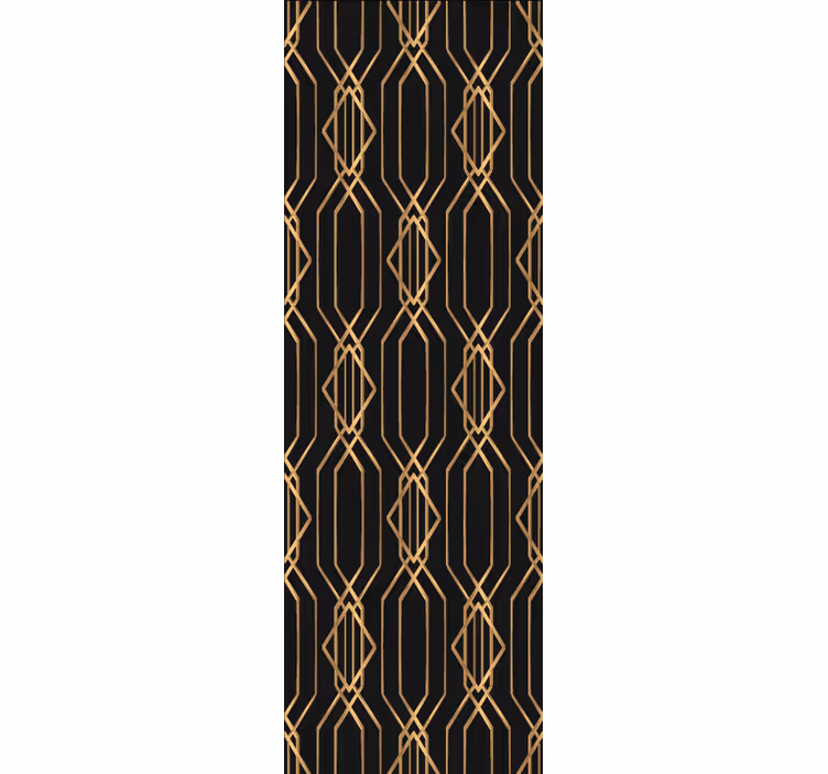 Papier peint formes géometriques motif doré élégant - TenStickers
