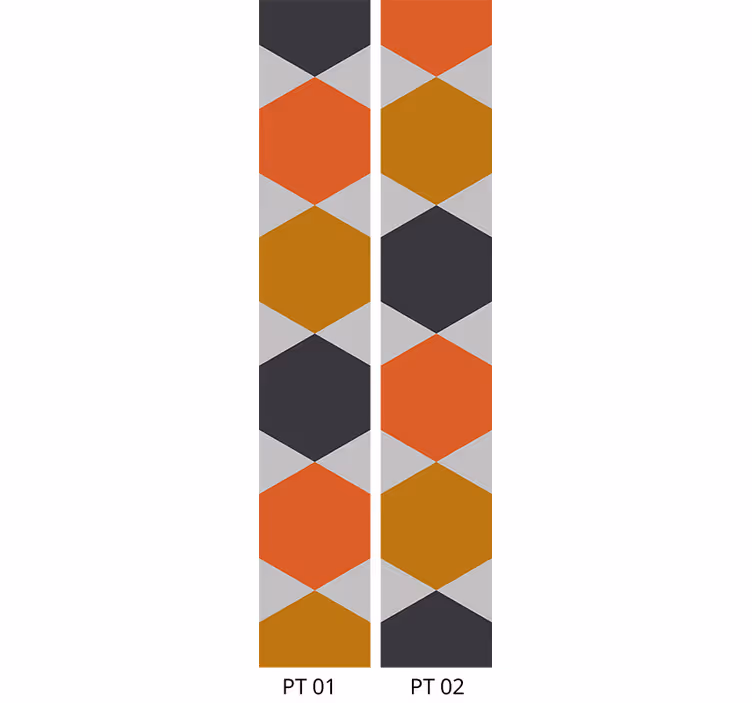 Papier peint formes géométriques alvéolaires - TenStickers