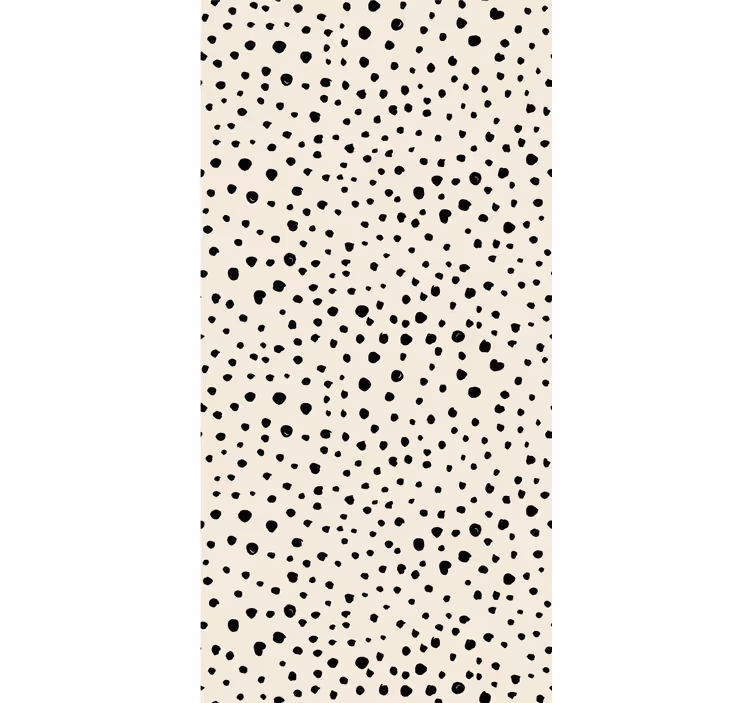 Papier peint cercles motif pois noirs - TenStickers