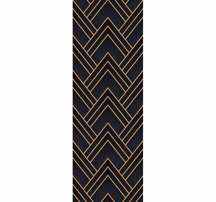 Papier peint formes géometriques motif zigzag doré - TenStickers