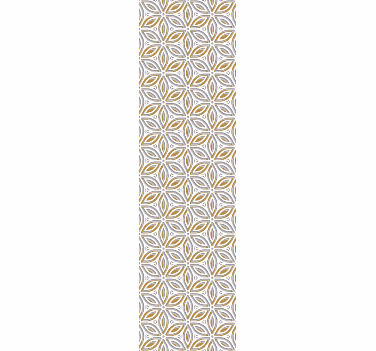 Papier peint carreaux de ciment motif floral à motifs - TenStickers