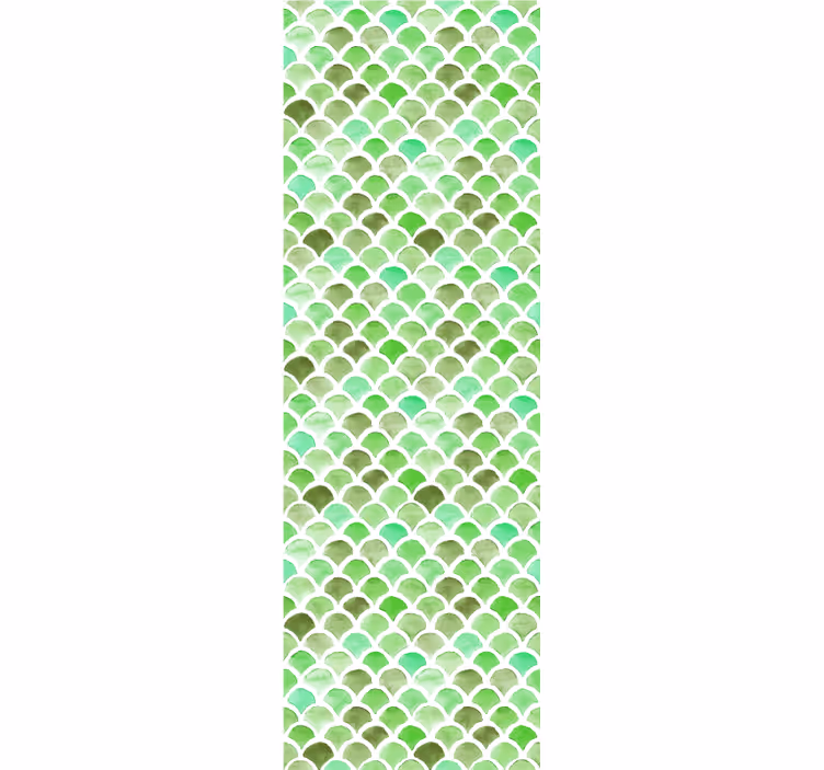 Papier peint motif motif vert en vagues - TenStickers