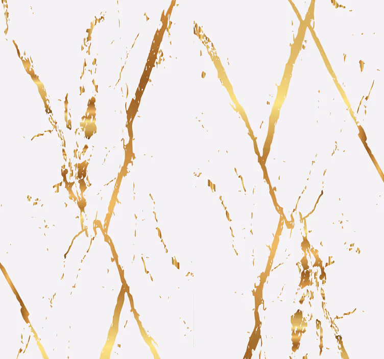 Papier peint effet marbre Rayures de marbre d'or - TenStickers