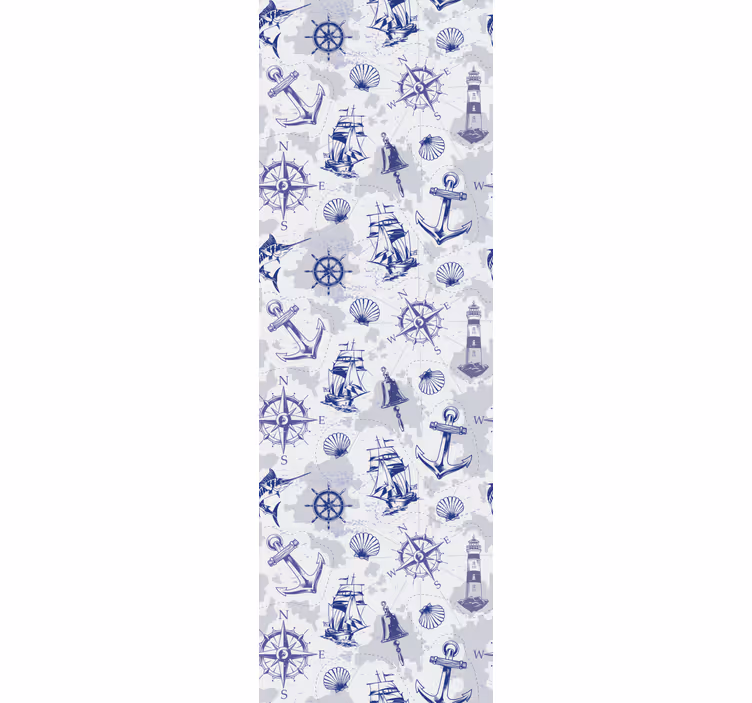 Papier peint ville éléments de thème nautique - TenStickers