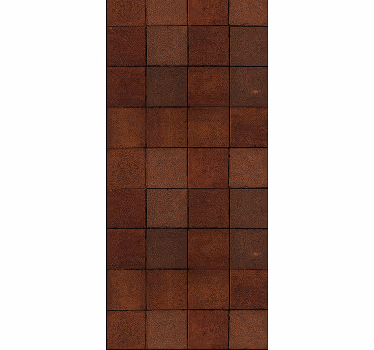 Papier peint carreaux de ciment motif marron texturé - TenStickers