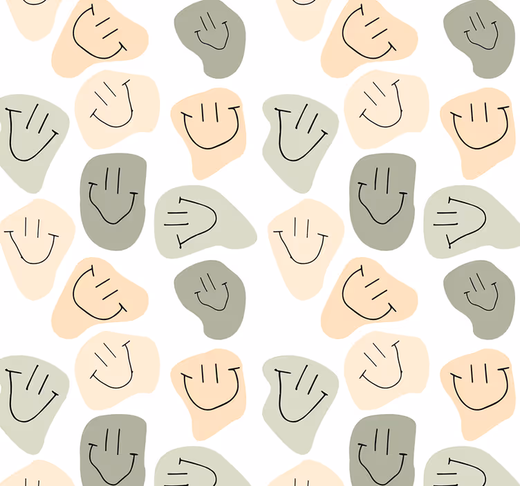 Papier peint chambre ado visages souriants - TenStickers