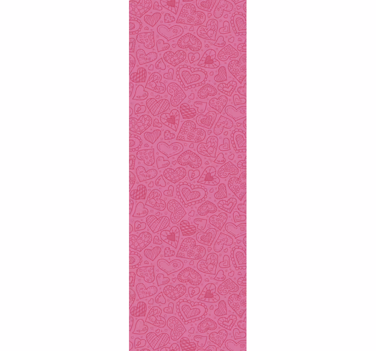 Papier peint rose charmantes formes de cœur - TenStickers