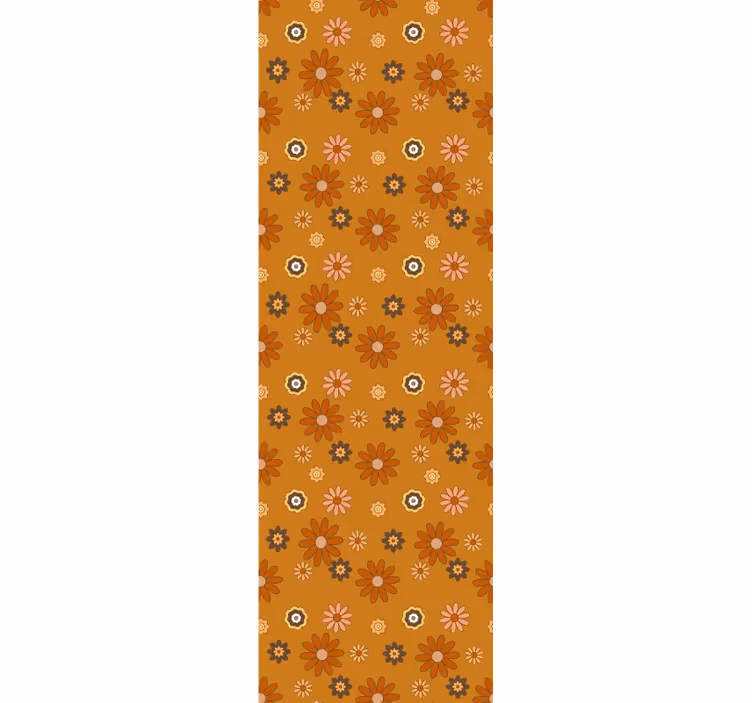 Papier peint rétro motif floral années 60 - TenStickers