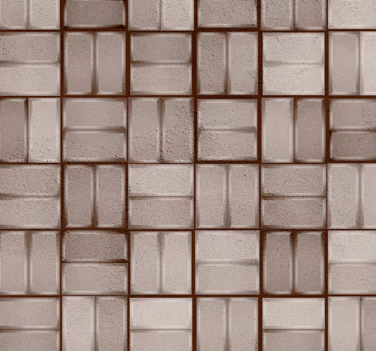 Papier peint pierre imitation mosaïque - TenStickers
