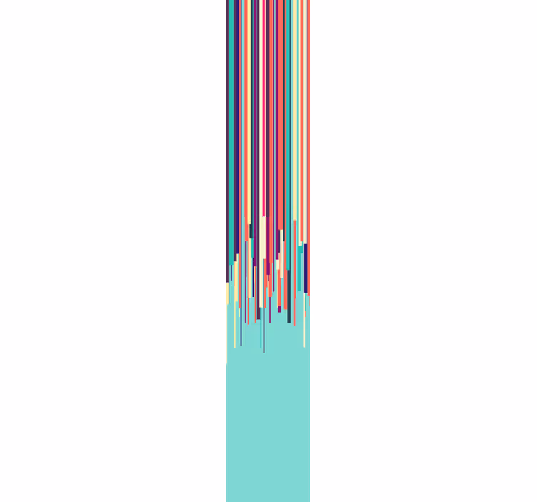 Papier peint rétro rayures verticales colorées - TenStickers