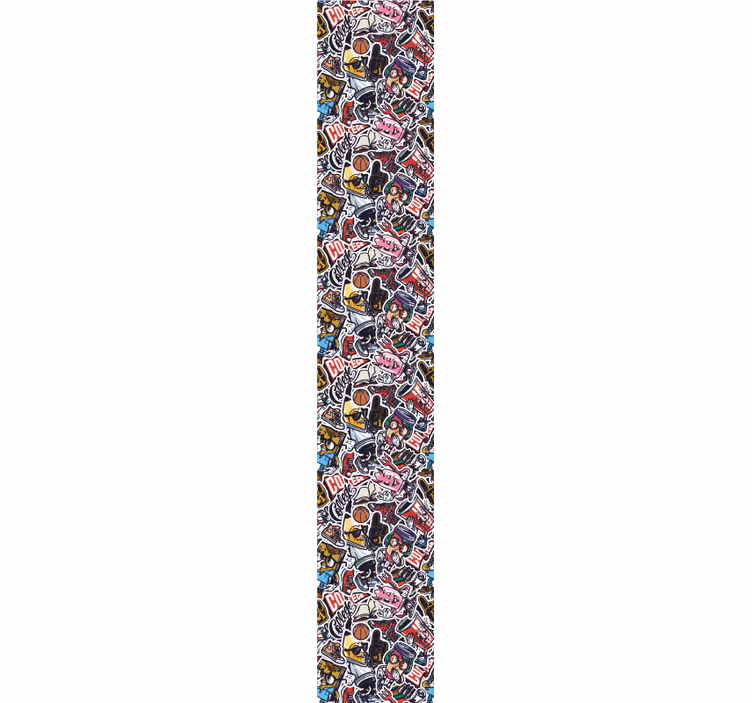 Papier peint chambre art collage style urbain - TenStickers
