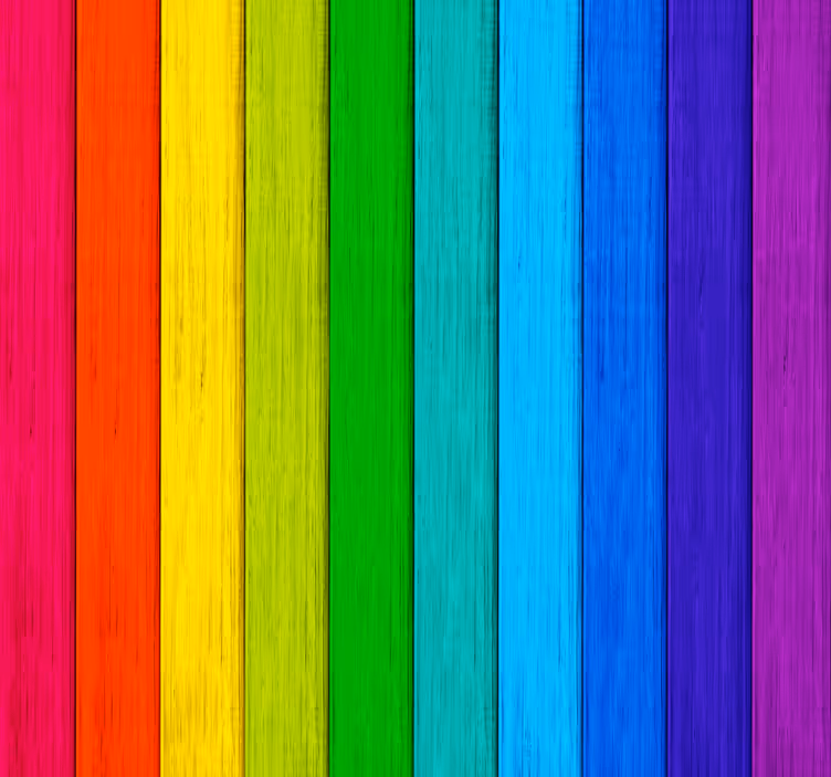 Papier peint lignes verticales arc-en-ciel - TenStickers