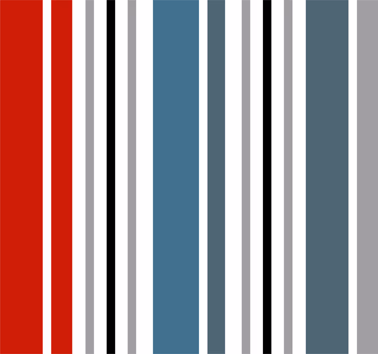 Papier peint ligne verticale bleu et rouge - TenStickers
