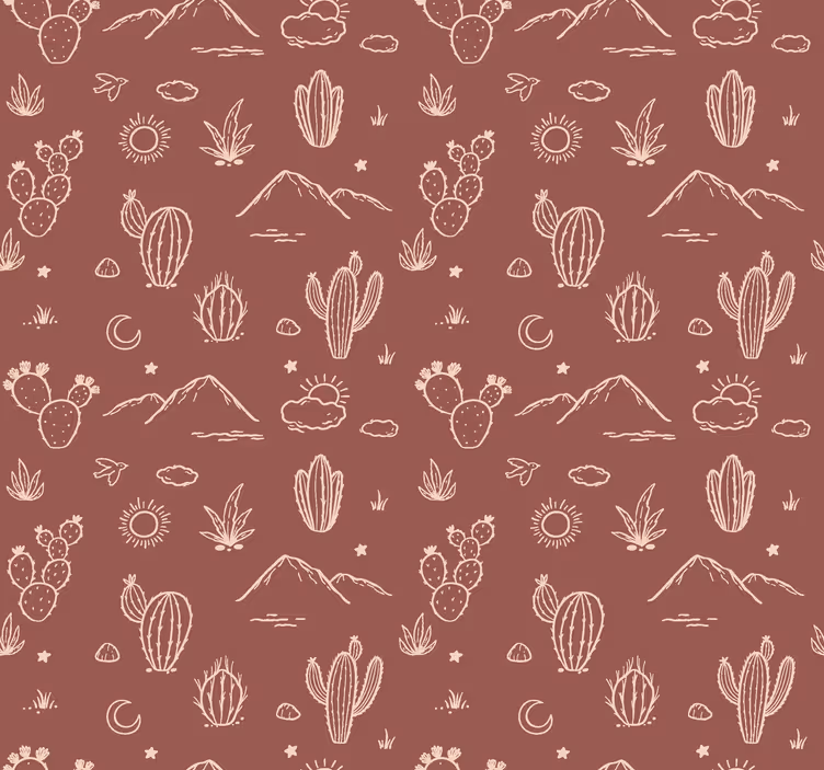 Papier peint terracotta paysage désertique - TenStickers