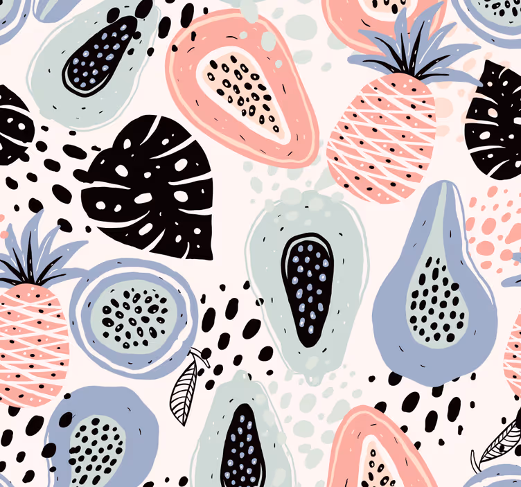 Papier peint cuisine motif botanique - TenStickers