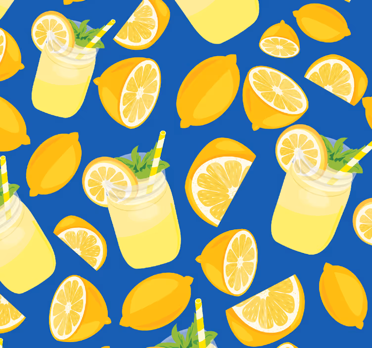 Papier peint cuisine fraîcheur du citron - TenStickers