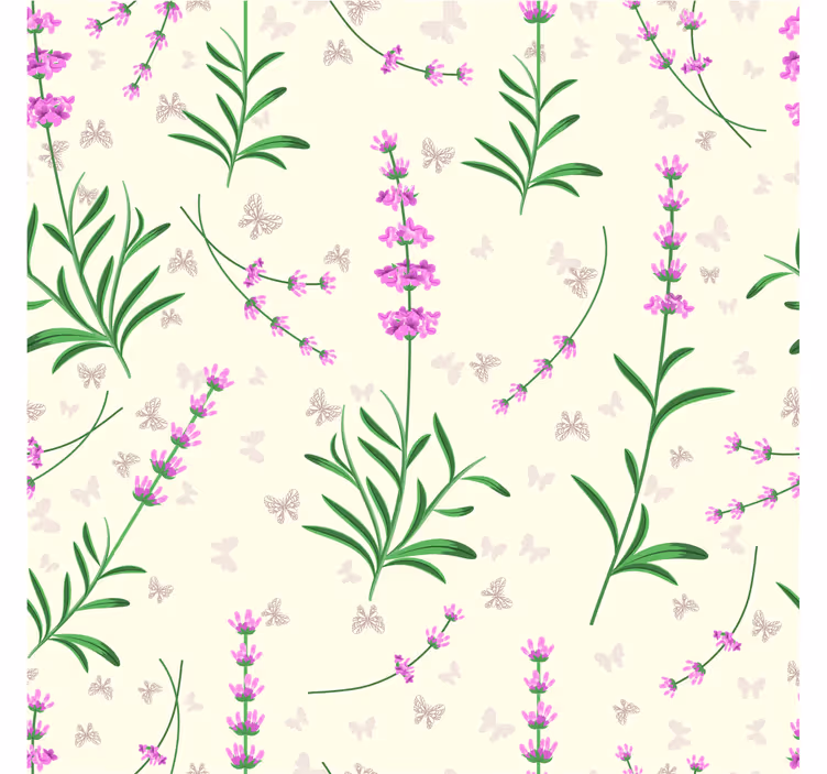 Papier peint chambre adulte conception de plantes roses - TenStickers