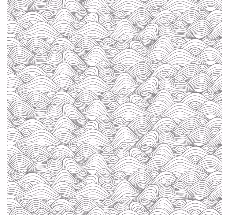 Papier peint tête de lit motif gris ondulé - TenStickers