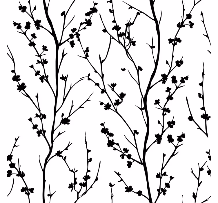 Papier peint tête de lit grosses branches fines - TenStickers