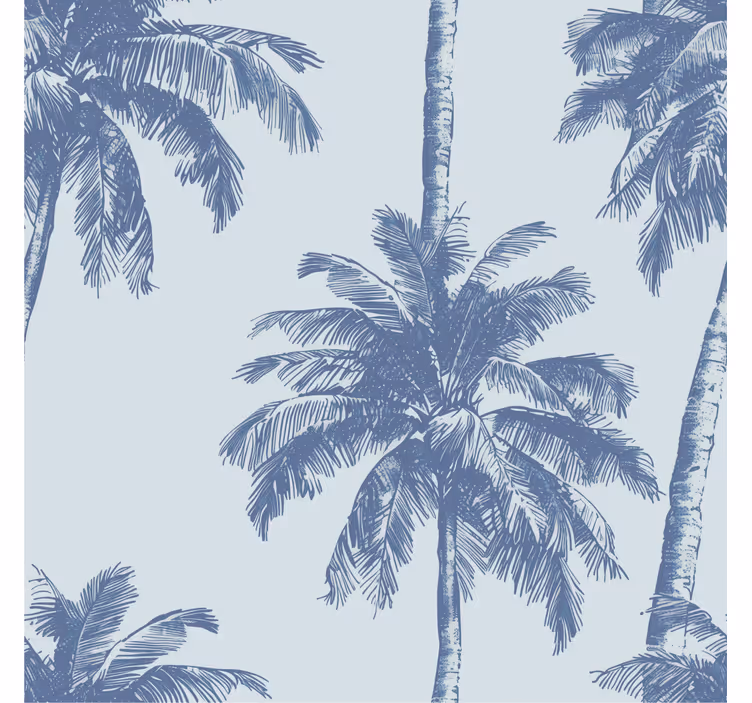 Papier peint tête de lit motif de palmiers - TenStickers