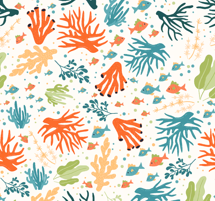 Papier peint nature plantes marines - TenStickers