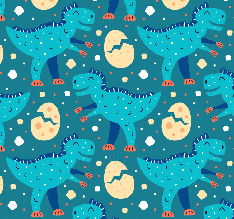 papier peint dinosaures motif de dinosaure - TenStickers