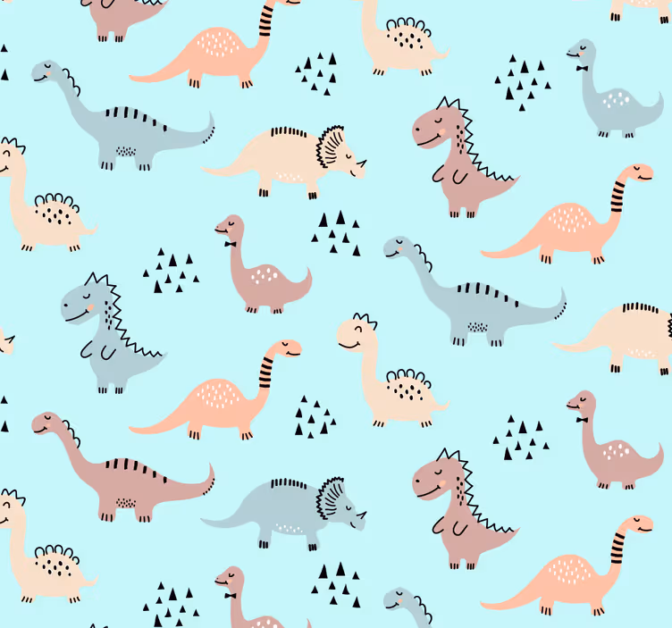 papier peint dino terrain de jeu des dinosaures - TenStickers