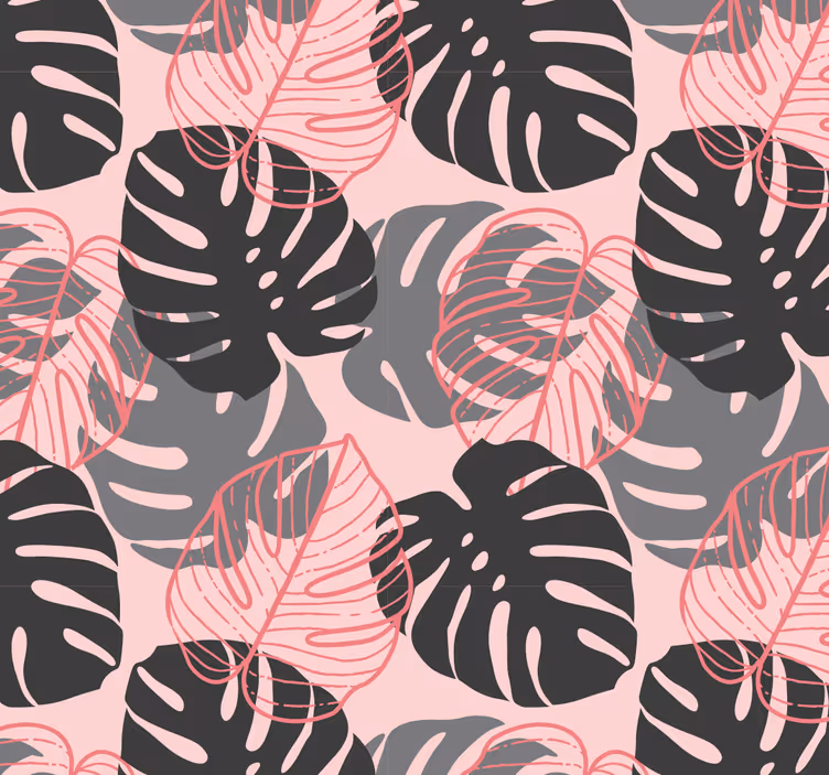 Papier peint feuillage monstre tropical - TenStickers