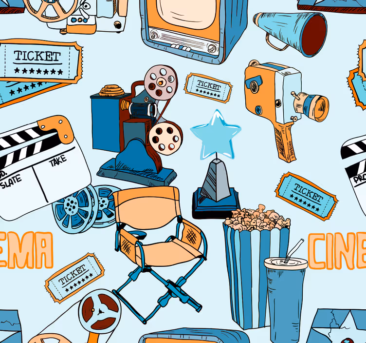 Papier peint art iconographie du cinéma - TenStickers