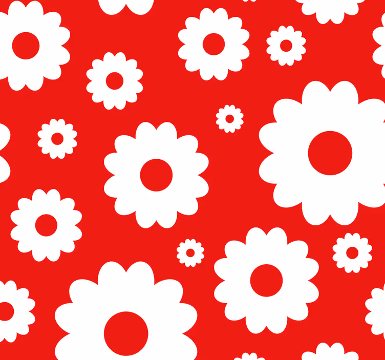 Papier peint floral présentoir à motifs floraux - TenStickers